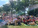 法制局李善植局長-潭子區公所劉汶軒區長-及楊瓊瓔立委等貴賓一同為野餐日活動開場