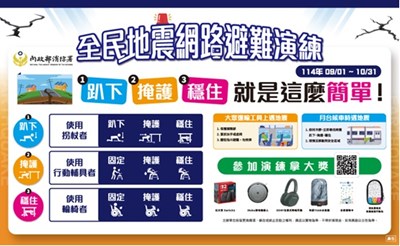 全民地震網路避難演練